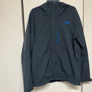 The North Face Triclimate Jacket Mens Large  Gray Hy Vent 2.5L Hooded Full Zip